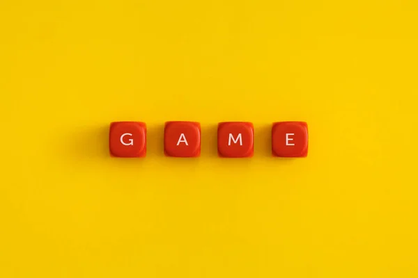 Word Game Red Cubes — Stock Photo, Image