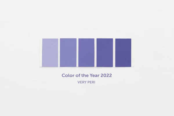 Muestra Color Con Color Del Año 2022 Muy Peri Paleta Imagen De Stock