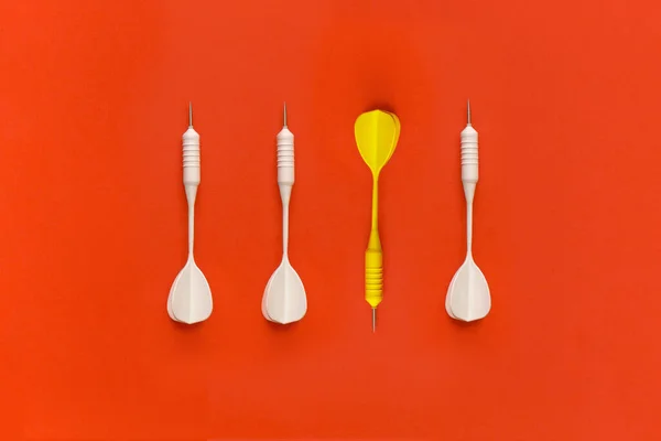 Dart Red Background Top View Flat Lay — Stock Photo, Image