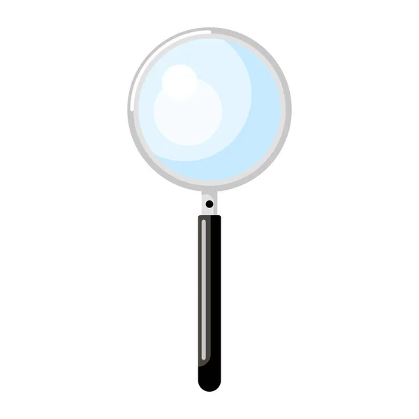 Agrandissement Isolé Sur Fond Blanc Loupe Loupe Loupe Recherche Illustration — Image vectorielle