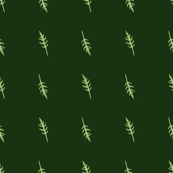暗い背景にシームレスなパターンバンチアルグラサラダ レタスでミニマルな装飾 ファブリック用幾何学的な植物テンプレート デザインベクトルイラスト — ストックベクタ