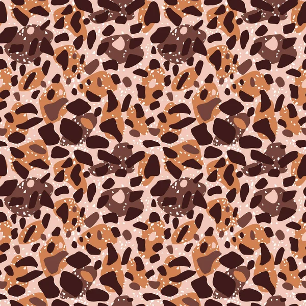 Bezešvé Vzor Žirafa Izolované Bílém Pozadí Kůže Afrických Zvířat Textilní — Stockový vektor