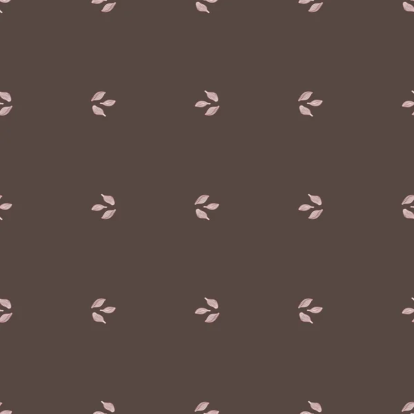 Nahtloses Kardamommuster Auf Dunkelbeigem Hintergrund Niedliche Pflanzenskizze Ornament Geometrische Texturvorlage — Stockvektor
