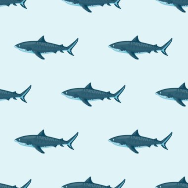 Kusursuz desenli Kaplan köpekbalığı ışığı arka planı. Herhangi bir amaç için deniz balığının yeşil dokusu. Tekstil kumaş tasarımı için geometrik şablon. Basit vektör süsü.