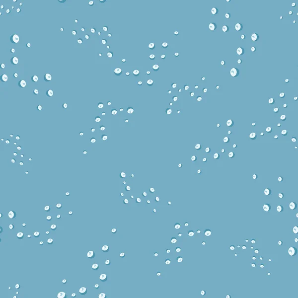 Burbujas Patrón Sin Costuras Sobre Fondo Azul Pastel Textura Plana — Vector de stock