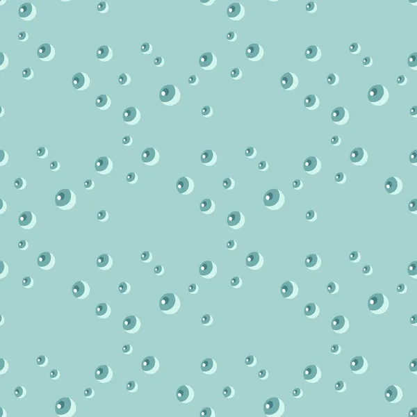 Seamless Pattern Bubbles Turquoise Background Grid Flat Texture Soap Any — Stock Vector