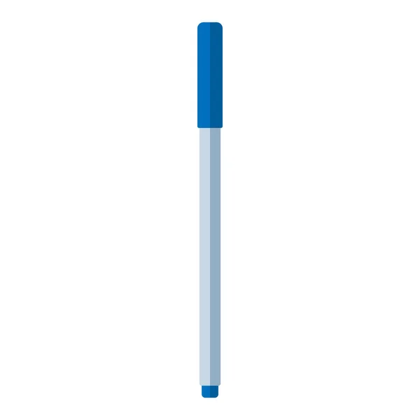 Common Синяя Ручка Изолирована Белом Фоне Написание Школьных Офисных Инструментов — стоковый вектор
