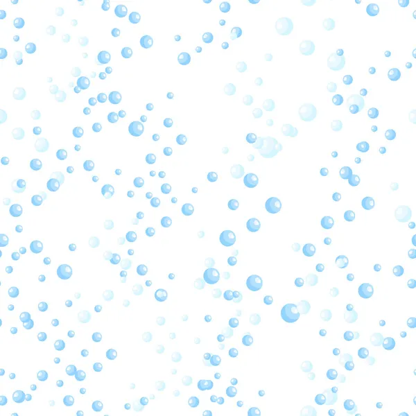 Nahtlose Musterblasen Isoliert Auf Weißem Hintergrund Flache Textur Der Seife — Stockvektor