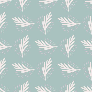 Arka planda kusursuz bir köknar dalı var. Çizim tarzında vektör geometrik şablon. Kumaş, ambalaj kağıdı, duvar kağıdı, mendil için Noel ormanı dokusu.