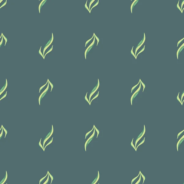 灰色の背景にシームレスなパターン海藻 ファブリック用の海洋植物テンプレート デザインベクトルイラスト 季節のテキスタイルプリント バナー 背景や壁紙のために — ストックベクタ