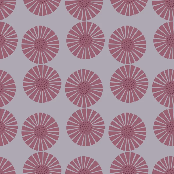 Modèle Sans Couture Fleurs Abstraites Sur Fond Gris Texture Rose — Image vectorielle