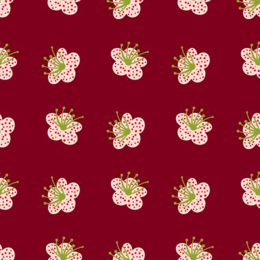 Asi arka planında kusursuz desenli yay bitkileri. Çiçekli karalama şeklinde vektör şablonu. Kumaş, ambalaj kağıdı ve duvar kağıdı için soyut yaz çiçekleri dokusu.