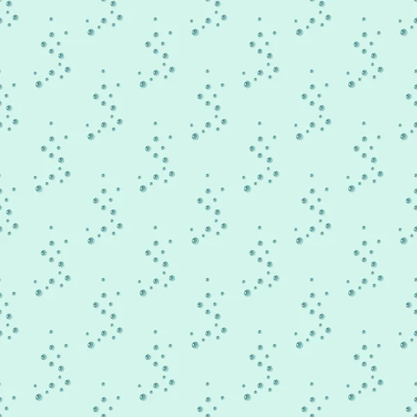 Nahtlose Musterblasen Auf Helltürkisfarbenem Hintergrund Abstrakte Textur Von Seife Für — Stockvektor