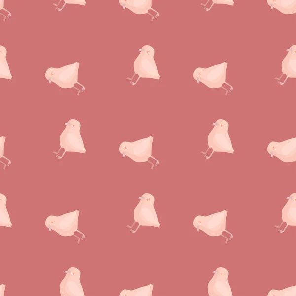 Modello Senza Cuciture Pollo Animali Domestici Sfondo Colorato Illustrazione Vettoriale — Vettoriale Stock