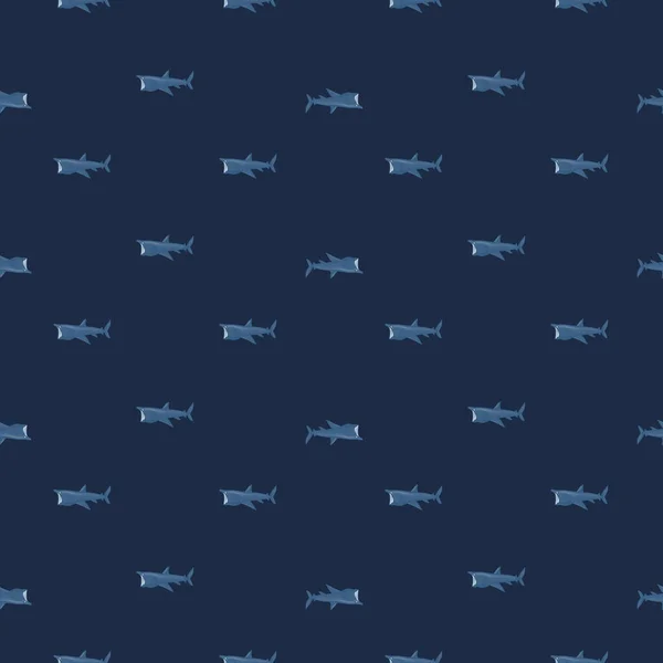 Requin Pèlerin Motif Sans Couture Dans Style Scandinave Animaux Marins — Image vectorielle
