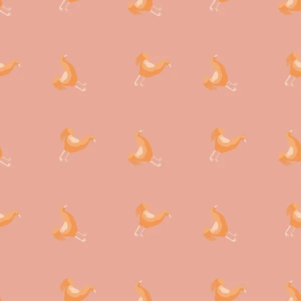 雄鶏のシームレスなパターン カラフルな背景に国内動物 テキスタイルプリント ファブリック バナー 背景や壁紙のためのベクトルイラスト — ストックベクタ