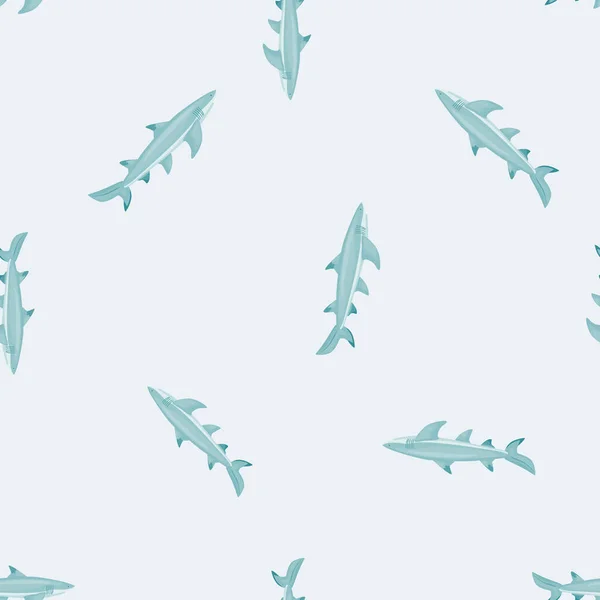 Requin Citron Motif Sans Couture Dans Style Scandinave Animaux Marins — Image vectorielle