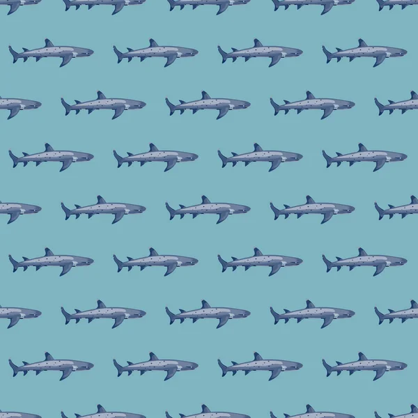 Reef Requin Motif Sans Couture Dans Style Scandinave Animaux Marins — Image vectorielle