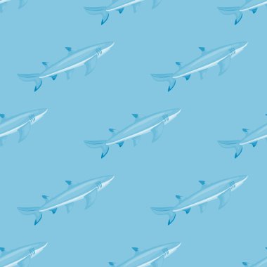 İskandinav usulü limon köpekbalığı desenli. Deniz hayvanları geçmişi. Çocuklar için vektör illüstrasyonu komik tekstil baskıları, kumaş, afişler, arkaplanlar ve duvar kağıtları.