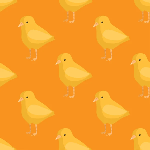 Modèle Sans Couture Poulet Animaux Domestiques Sur Fond Coloré Illustration — Image vectorielle