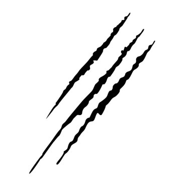 Pençe çizikleri beyaz arkaplanda izole edilmiş ikon. Birçok vahşi hayvan türü var. Vektör İllüstrasyonu