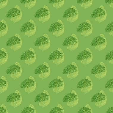 Soyut palmiye yaprağı, elle çizilmiş yapraksız desen. Basit Orman geçmişi. Mevsimlik tekstil baskıları, kumaş, afişler, arkaplanlar ve duvar kağıtları için vektör illüstrasyonu.