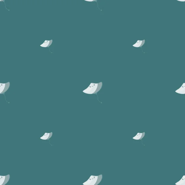 Stingray Seamless Pattern Scandinavian Style Underwater Animals Background Vector Illustration — Stock Vector