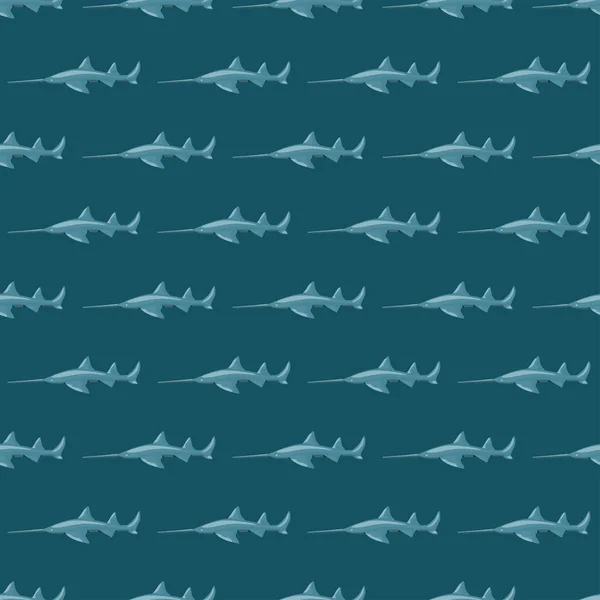 Tubarão Sem Costura Padrão Estilo Escandinavo Fundo Animais Marinhos Ilustração —  Vetores de Stock