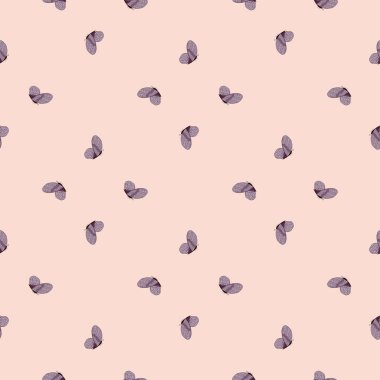 Kelebek desenleri serbest stil olarak kusursuz. Renkli arka planda çayırda uçan sevimli bir böcek. Tekstil baskıları, kumaş, afişler, arkaplanlar ve duvar kağıtları için vektör illüstrasyonu.