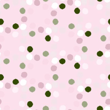 Kusursuz desenli ponponlar. El çizimi şirin bir arka plan. Kumaş, ambalaj kağıdı, duvar kâğıdı ve mendil için karalama stilinde tekrarlanan doku. Vektör illüstrasyonu.