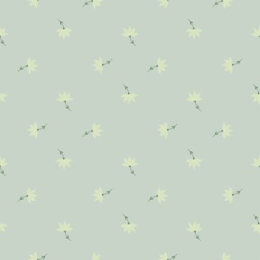 Çiçekler soyut ve pürüzsüz desenler. El çizimi doğa geçmişi. Kumaş, ambalaj kağıdı, duvar kâğıdı ve mendil için karalama stilinde tekrarlanan doku. Vektör illüstrasyonu.