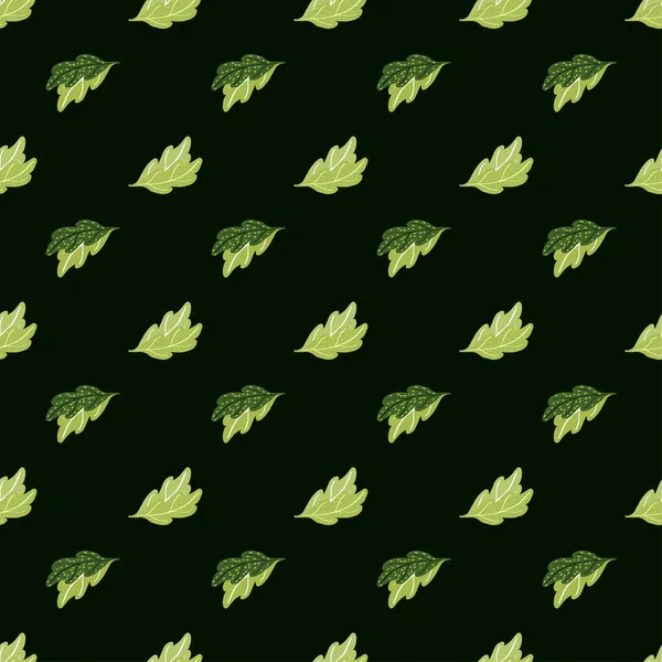 Leaves Oak Seamless Pattern Hand Drawn Natural Background Repeated Texture — 图库矢量图片