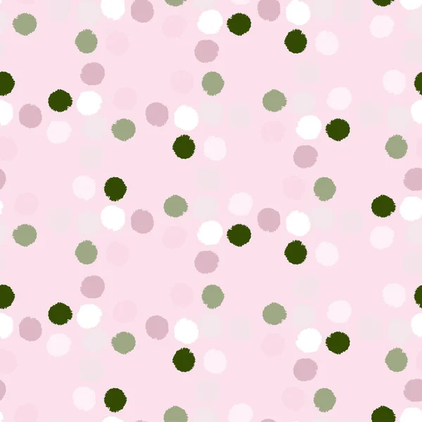 Pom Poms Seamless Pattern Ručně Kreslené Roztomilé Pozadí Opakovaná Textura — Stockový vektor