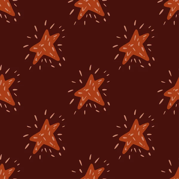 星星无缝图案 手绘背景空间 用于织物 包装纸 组织的多角形重复纹理 矢量说明 — 图库矢量图片