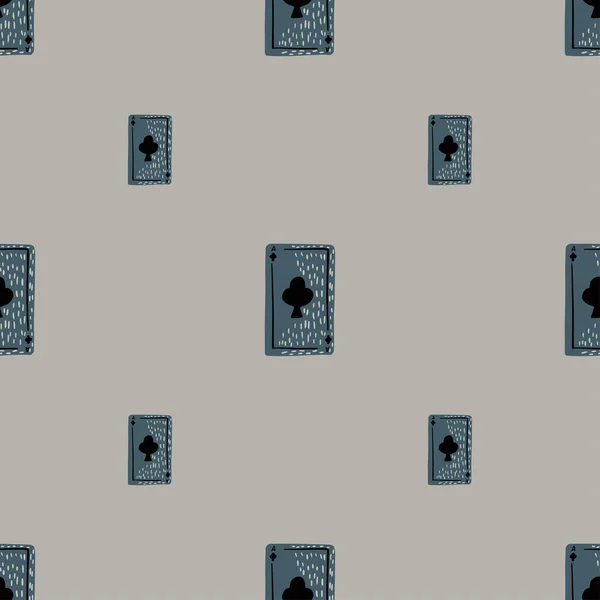 Spielkarten Nahtloses Muster Design Glücksspiel Wiederholte Textur Doodle Stil Für — Stockvektor