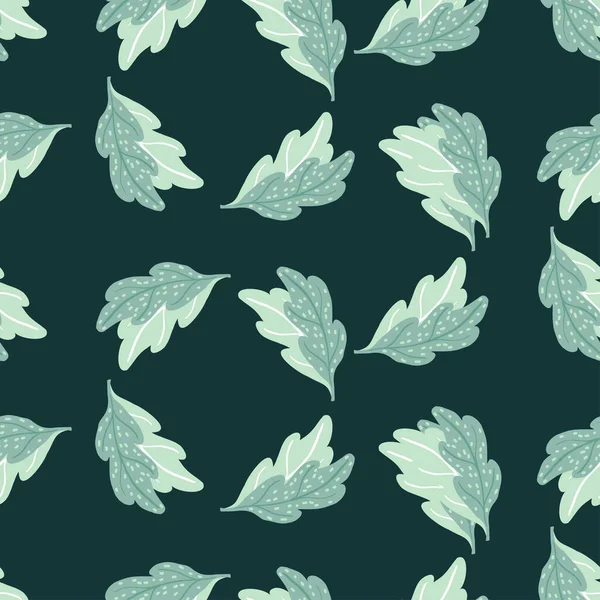 Blätter Der Eiche Nahtlose Muster Handgezeichneter Natürlicher Hintergrund Wiederholte Textur — Stockvektor