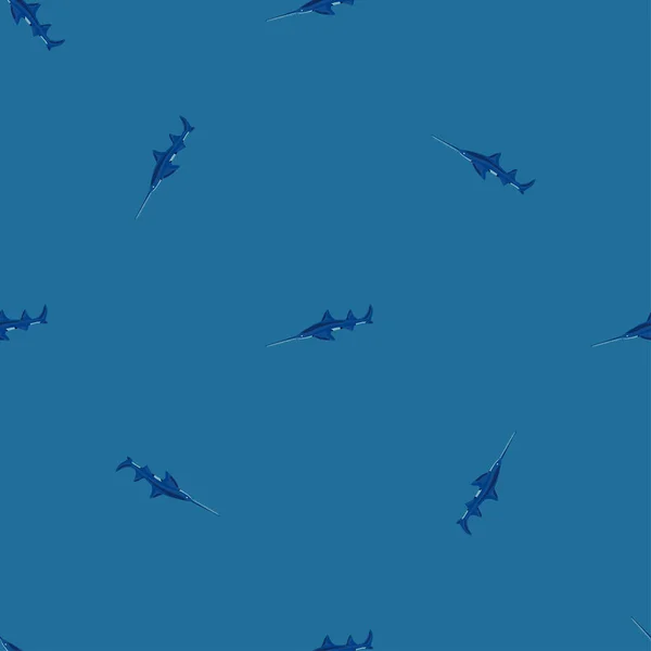 Tiburón Patrón Sin Costuras Estilo Escandinavo Fondo Animales Marinos Ilustración — Vector de stock