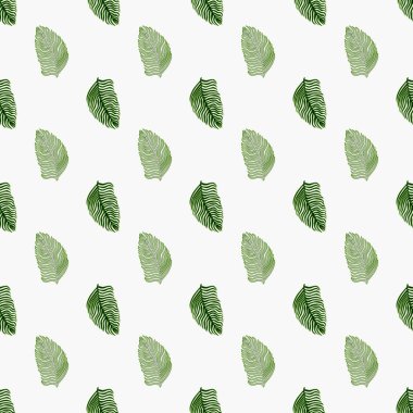 Modern palmiye yaprağının dikişsiz deseni, elle çizilmiş yapraklar. Soyut sanat doğası geçmişi. Mevsimlik tekstil baskıları, kumaş, afişler, arkaplanlar ve duvar kağıtları için vektör illüstrasyonu.