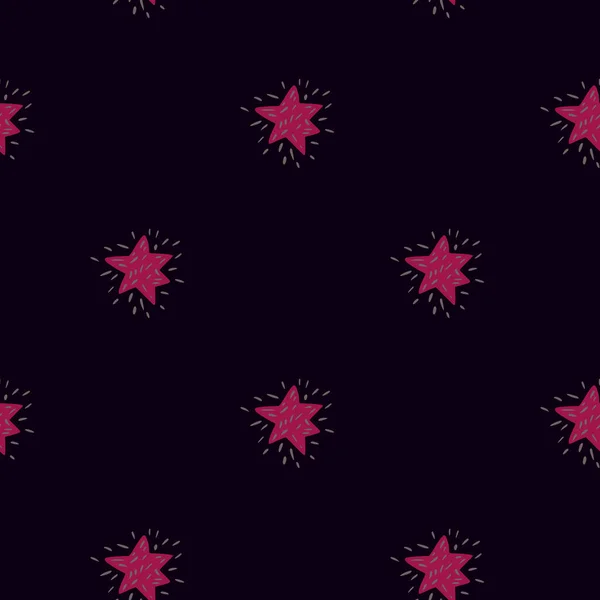 Звёзды Бесшовные Симпатичный Праздничный Фон Повторяющаяся Текстура Стиле Дудла Волос — стоковый вектор
