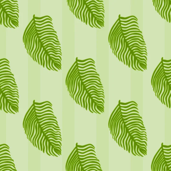 Modern Palmblad Naadloos Patroon Met Handgetekende Bladdruk Abstract Kunst Natuur — Stockvector