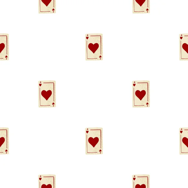 Игра Карт Плавный Шаблон Азартные Игры Повторяющаяся Текстура Стиле Дудла — стоковый вектор
