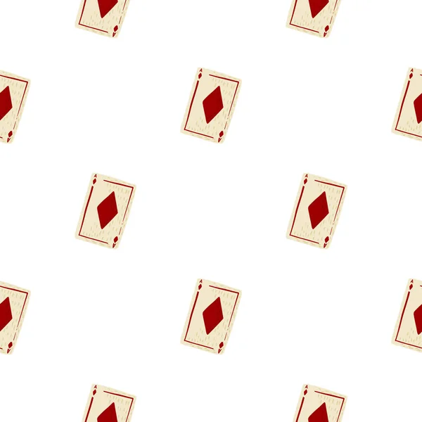Jogo Cartões Diamantes Padrão Sem Costura Jogo Design Textura Repetida — Vetor de Stock