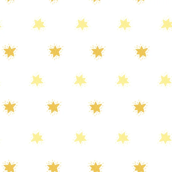 Patrón Estrellas Sin Costuras Lindo Fondo Festivo Textura Repetida Estilo — Vector de stock