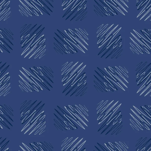 声波无缝模式 曲线波背景 用于织物 包装纸 组织的多角形重复纹理 矢量说明 — 图库矢量图片