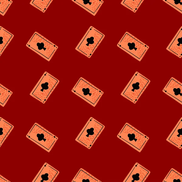 游戏卡无缝模式 设计赌博 用于织物 包装纸 组织的多角形重复纹理 矢量说明 — 图库矢量图片