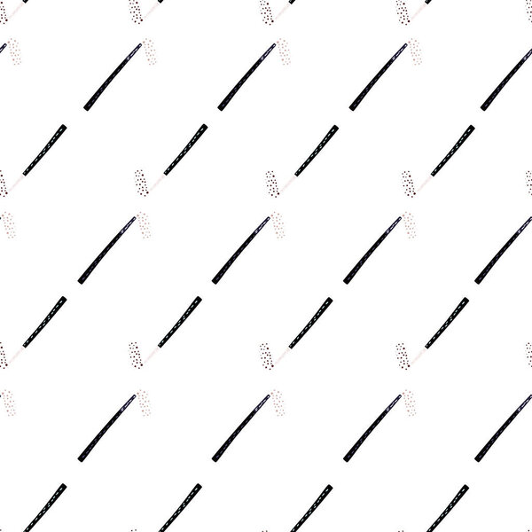 Magic wand seamless pattern. Magic background . Repeated texture in doodle style for fabric, wrapping paper, wallpaper, tissue. Vector illustration.