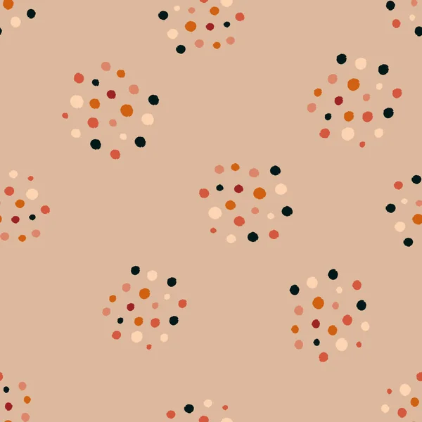 Pois Vintage Motif Sans Couture Décoration Minimaliste Fond Texture Répétée — Image vectorielle