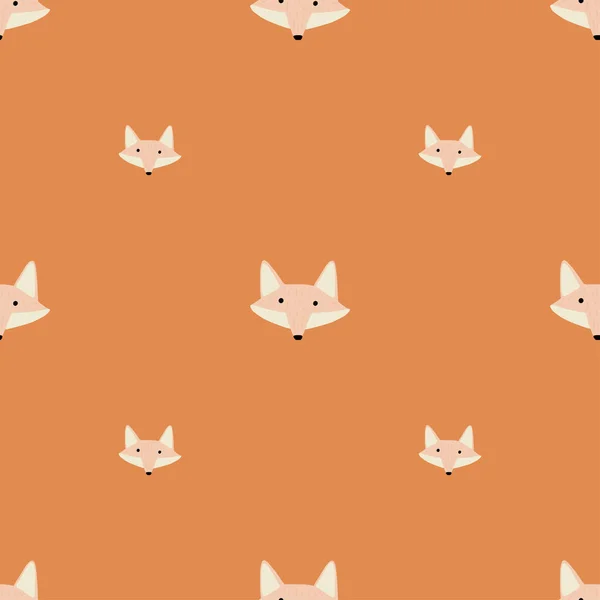 狐狸花纹是自由裁剪的 头戴五颜六色背景的动物 纺织品印花 背景色和墙纸的矢量图解 — 图库矢量图片