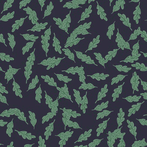 Nahtloses Eichenblatt Muster Pflanzlicher Hintergrund Wiederholte Textur Doodle Stil Für — Stockvektor