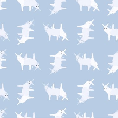 Eşeğin kusursuz deseni. Renkli arka planda evcil hayvanlar. Tekstil baskıları, kumaş, afişler, arkaplanlar ve duvar kağıtları için vektör illüstrasyonu.